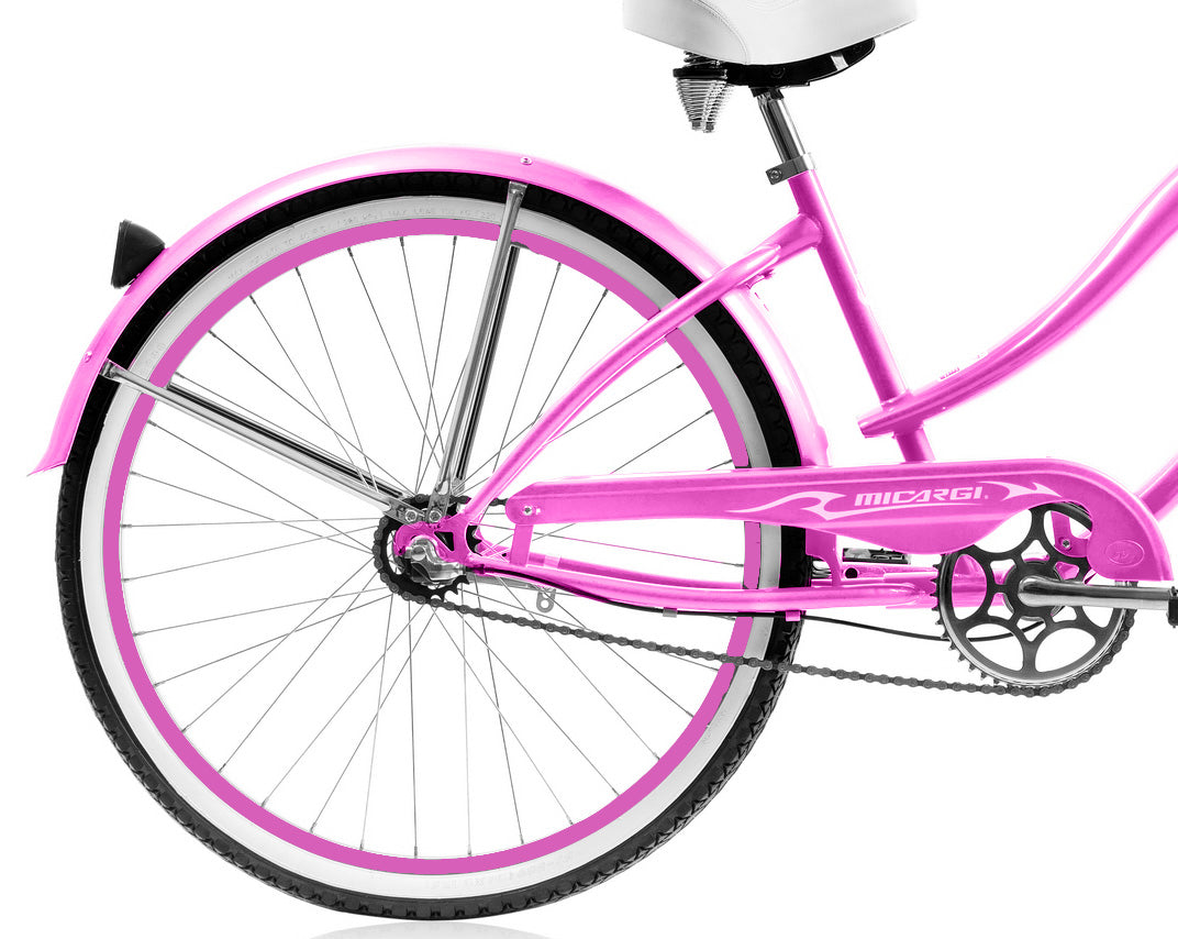 Micargi Rover NX3 26" Large Mono Tube Cruiser w/ Shimano NEXUS INTER 3-Speed Coaster Brake-Pink