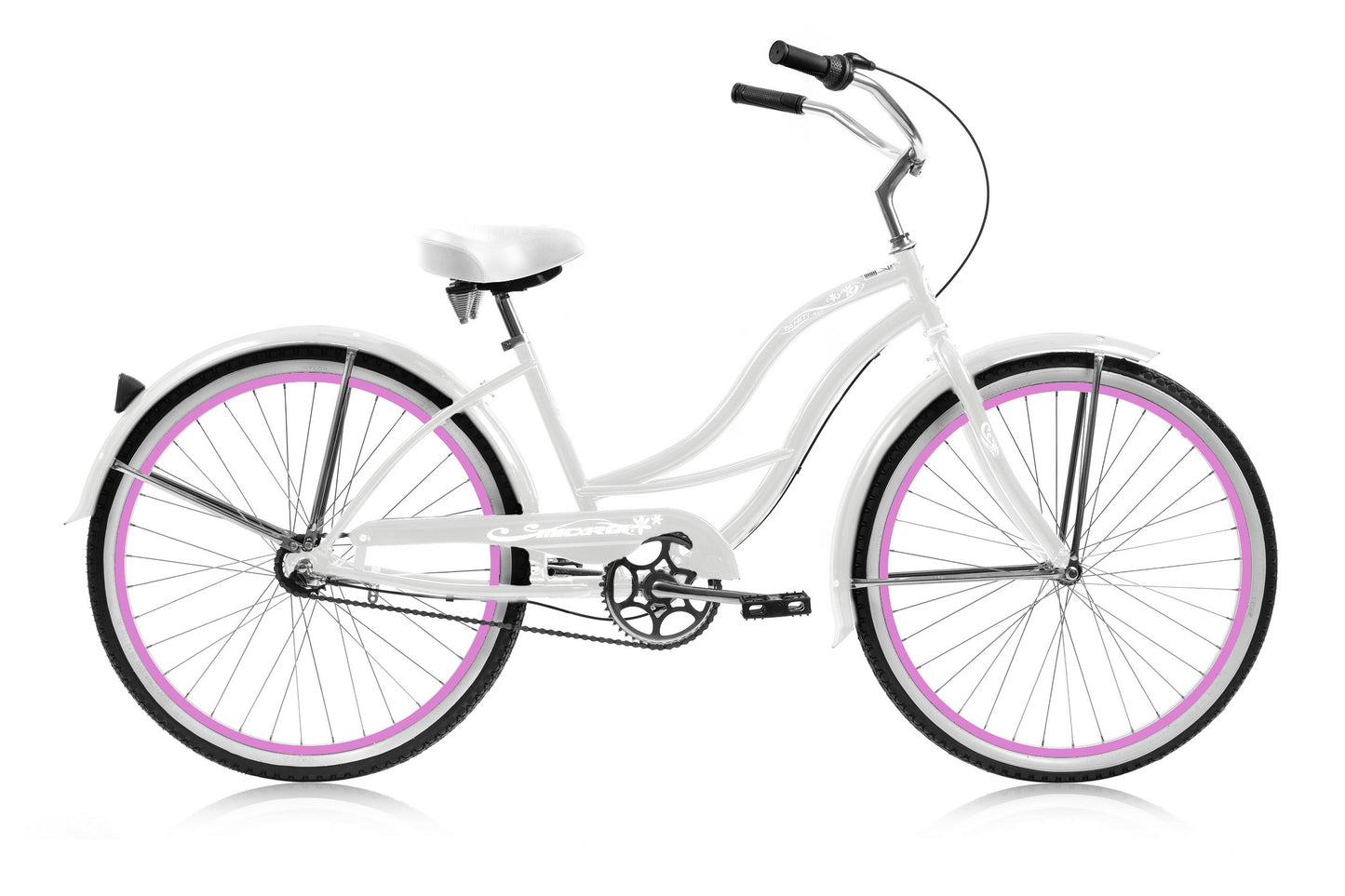 Micargi 26" Cantilever Steel Frame Cruiser w/ Shimano NEXUS INTER 3-Speed Coaster Brake - White