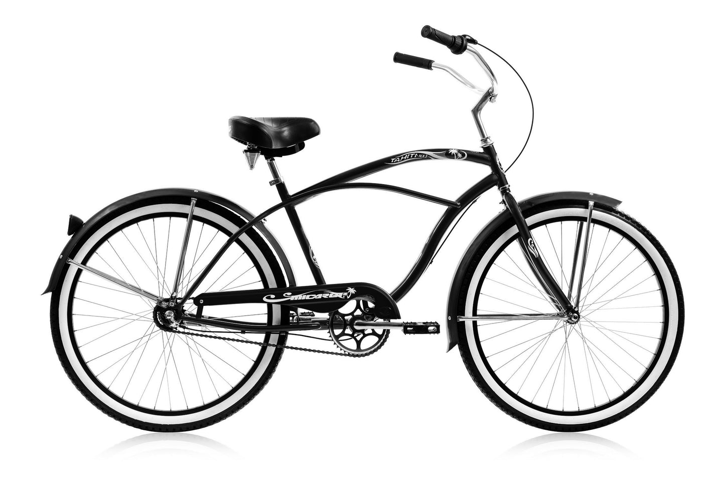 Micargi 26" Cantilever Steel Frame Cruiser w/ Shimano NEXUS INTER 3-Speed Coaster Brake - Matte Black