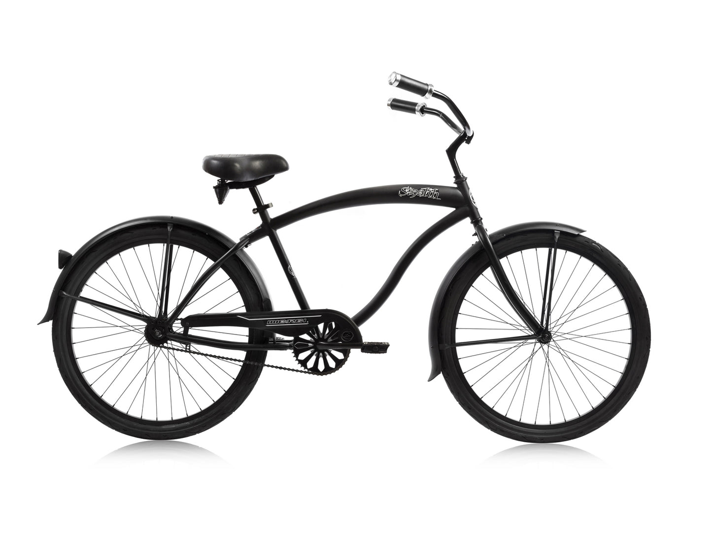 Micargi Stealth 26" Large Mono Tube Cruiser "Blacked Out" w/ Coaster Brake-MMBlack