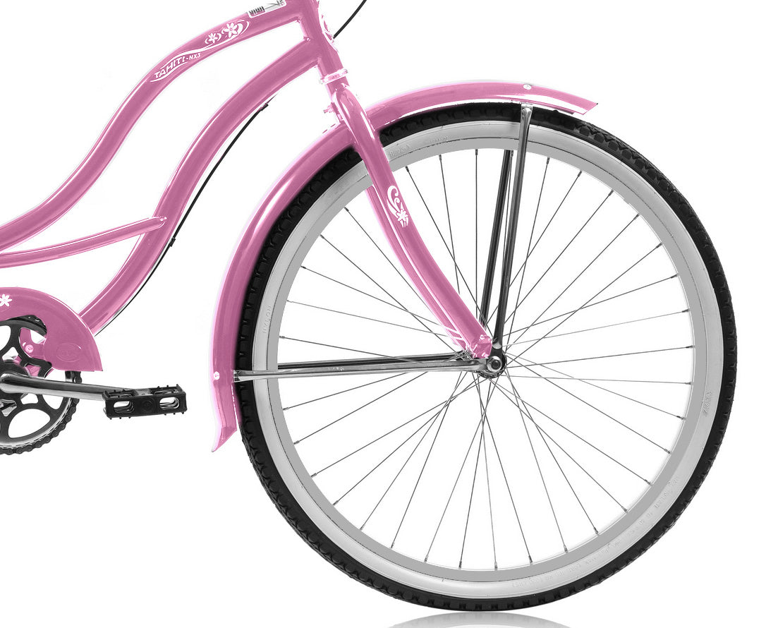 Micargi 26" Cantilever Steel Frame Cruiser w/ Shimano NEXUS INTER 3-Speed Coaster Brake - Pink