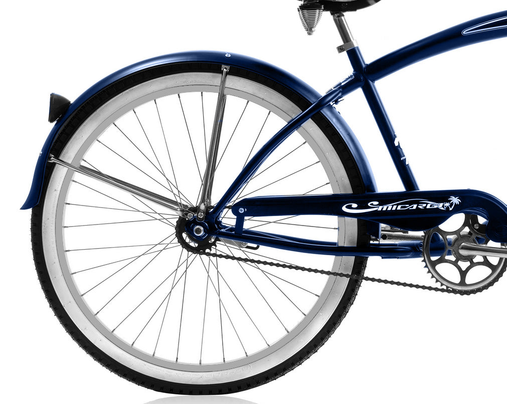 Micargi 26" Large Mono Tube Cruiser w/ Coaster Brake-Navyblue