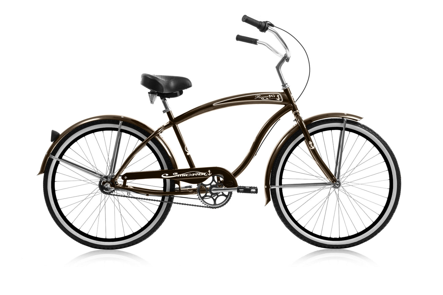 Micargi Rover NX3 26" Large Mono Tube Cruiser w/ Shimano NEXUS INTER 3-Speed Coaster Brake - Brown