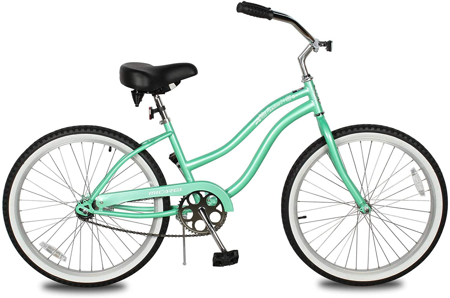Micargi 24" Cantilever Steel Frame Cruiser w/ Coaster Brake-Mintgreen