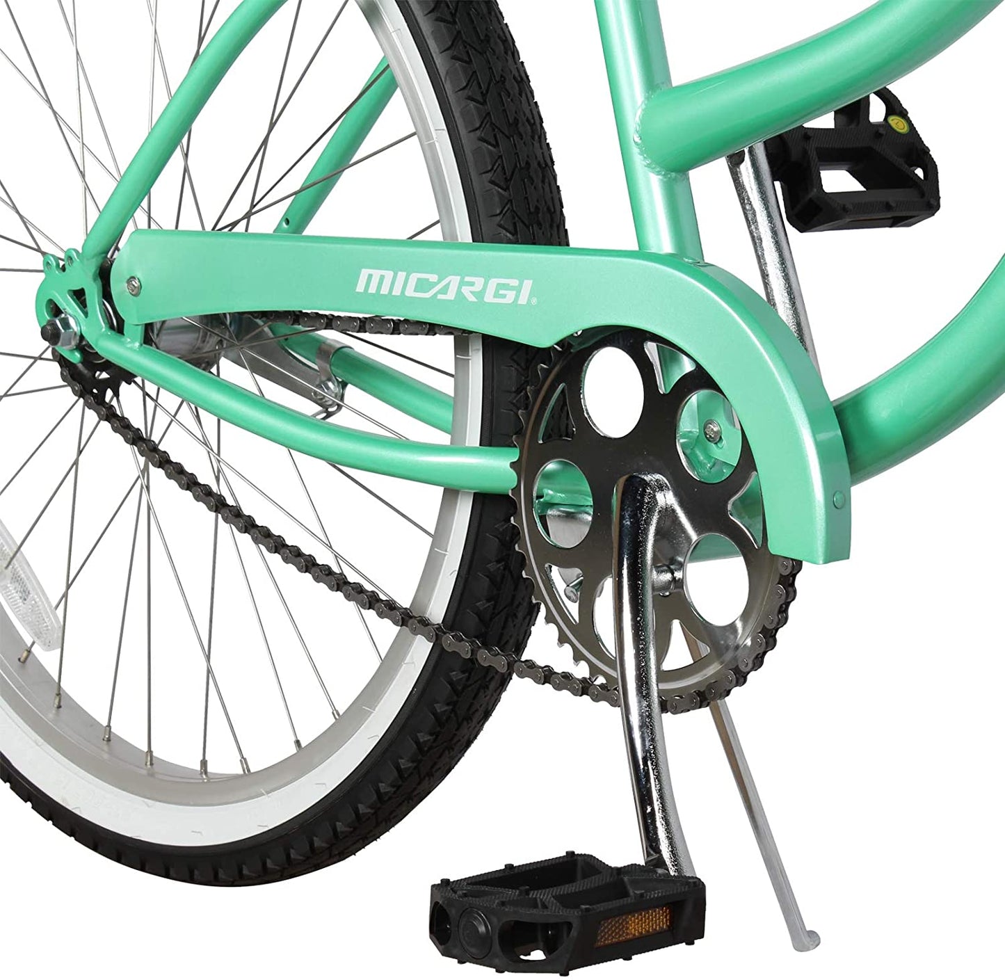 Micargi 24" Cantilever Steel Frame Cruiser w/ Coaster Brake-Mintgreen