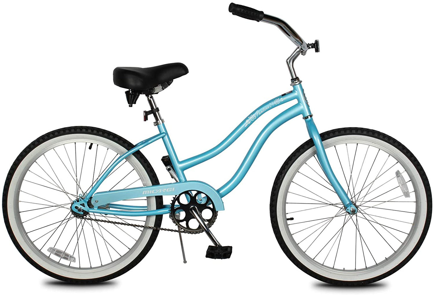Micargi 24" Cantilever Steel Frame Cruiser w/ Coaster Brake-BabyBlue