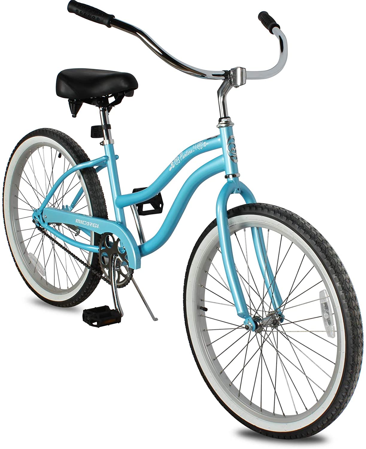 Micargi 24" Cantilever Steel Frame Cruiser w/ Coaster Brake-BabyBlue
