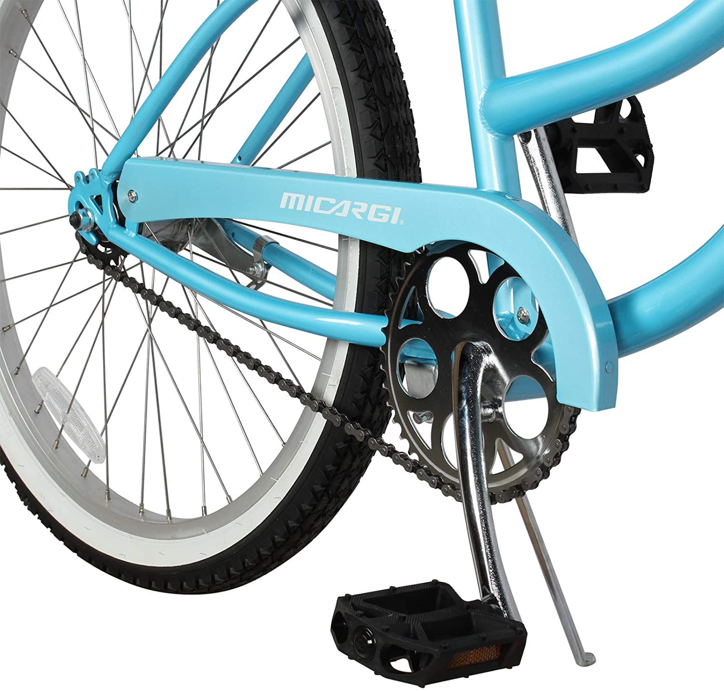 Micargi 24" Cantilever Steel Frame Cruiser w/ Coaster Brake-BabyBlue
