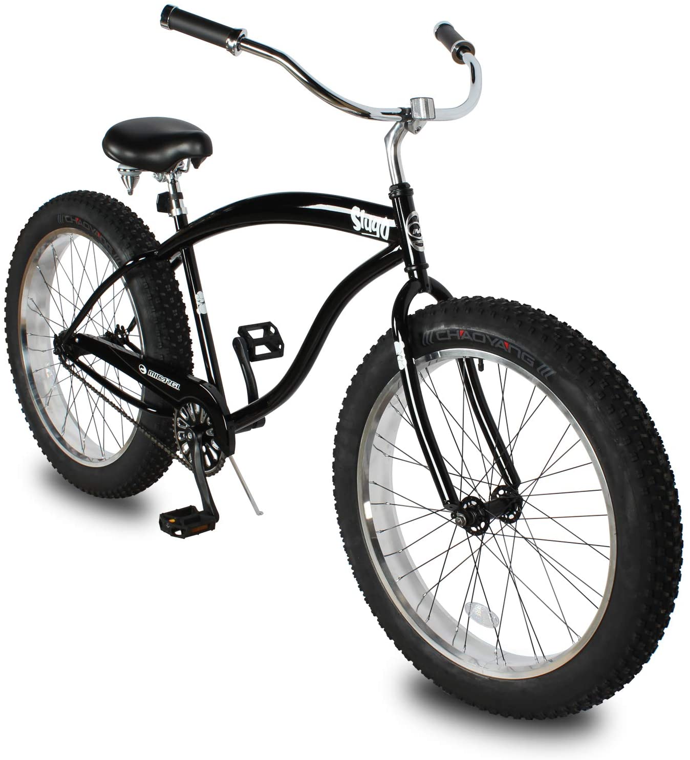Micargi SLUGO-B 26" Large Mono Tube Cruiser Bike | Fat Tire Bike | Bike Lover USA