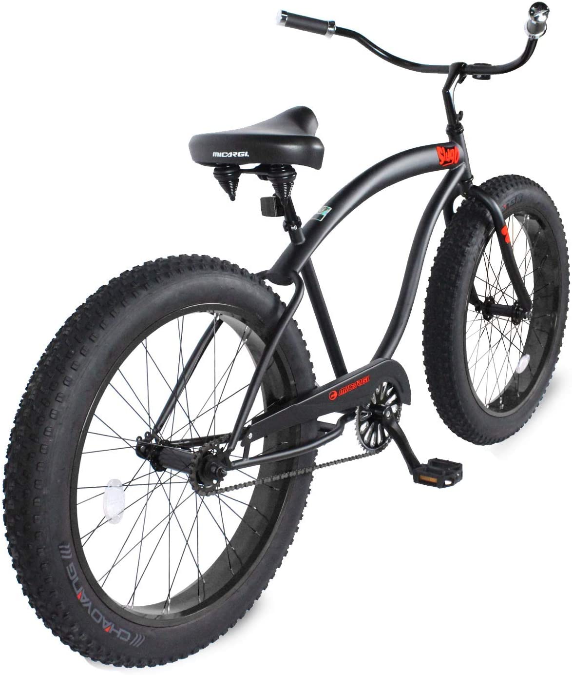 Micargi SLUGO-B 26" Large Mono Tube Cruiser Bike | Fat Tire Bike | Bike Lover USA
