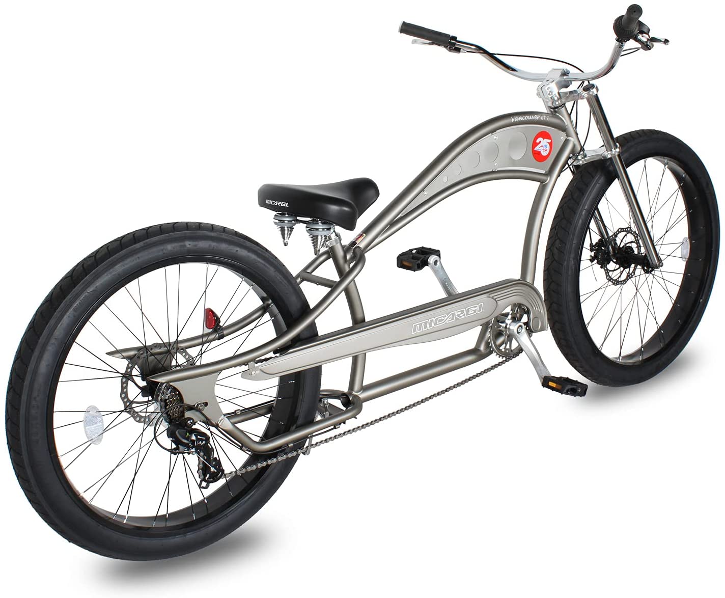 Micargi VANCOUVER 7 Micargi 26" Stretch Cruiser Bike | Fat Tire Bike | Bike Lover USA