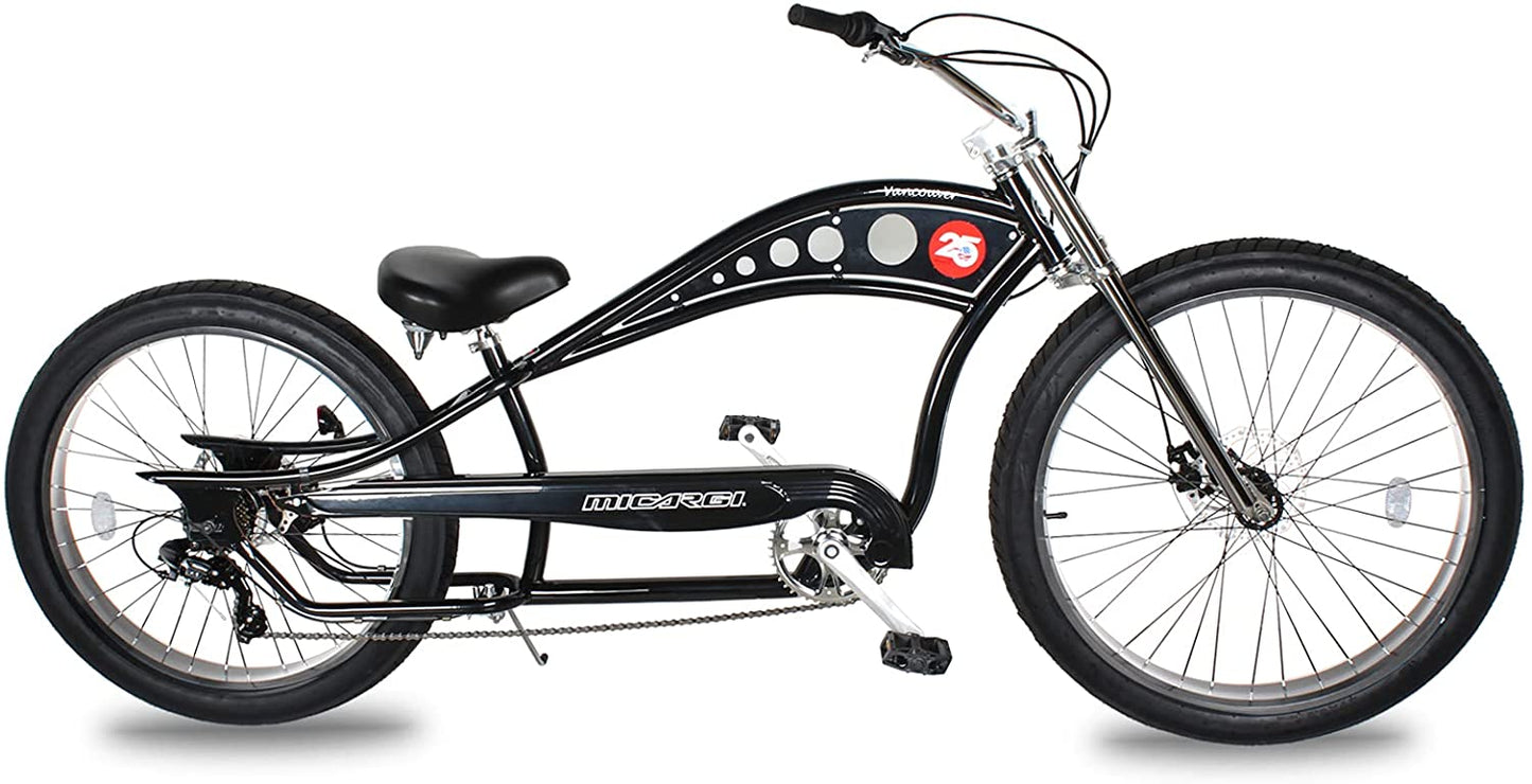 Micargi VANCOUVER 7 Micargi 26" Stretch Cruiser Bike | Fat Tire Bike | Bike Lover USA