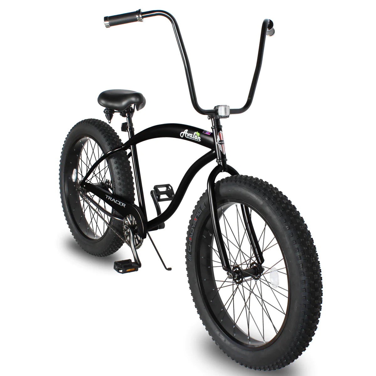 Tracer Avalon GT 26/29" Fat Tire Beach Cruiser Bike - 26"Matte Black | Beach Cruiser Bikes | Cruiser Bikes | Beach Bikes | 7-Speed | Single Speed | Single Speed Cycle | Adult Bike | Bike Lover USA