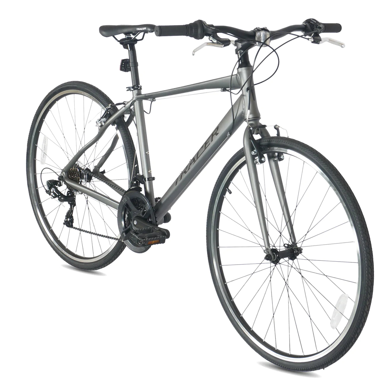 Tracer Braver Hybrid Road Bike - Matte Gray | Bike Lover USA