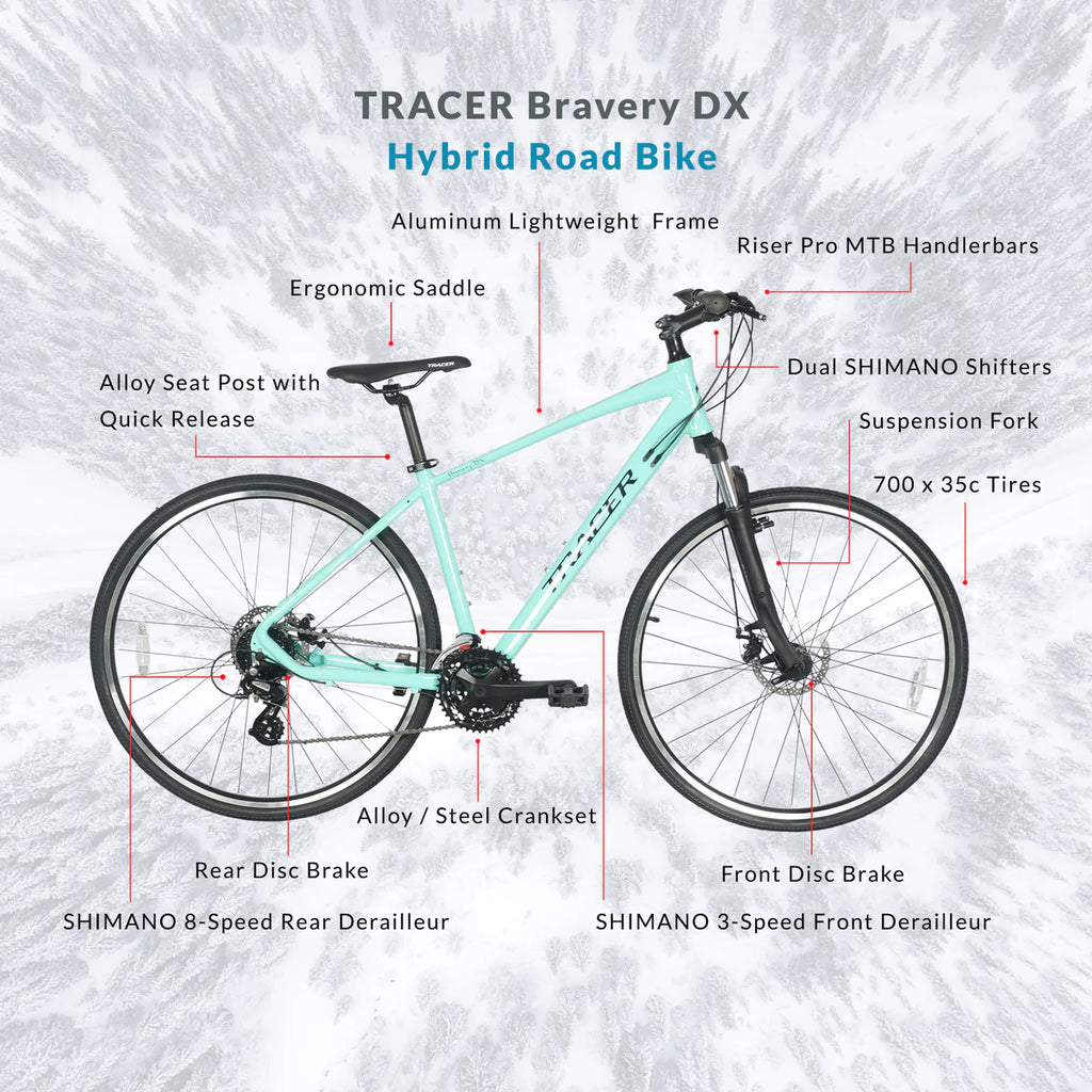 Tracer Bravery DX Hybrid City Bike | City Bike | Road Bike | Bike Lover USA