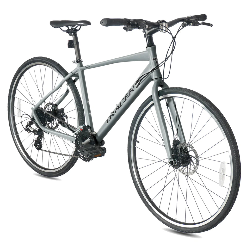 Tracer Bravery Hybrid Road Bike - Matte Gray | Bike Lover USA