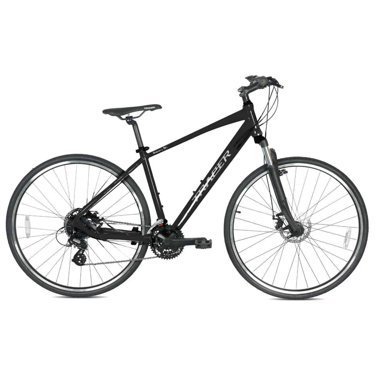 Tracer Bravery DX Hybrid City Bike - Matte Black | City Bike | Road Bike | Bike Lover USA