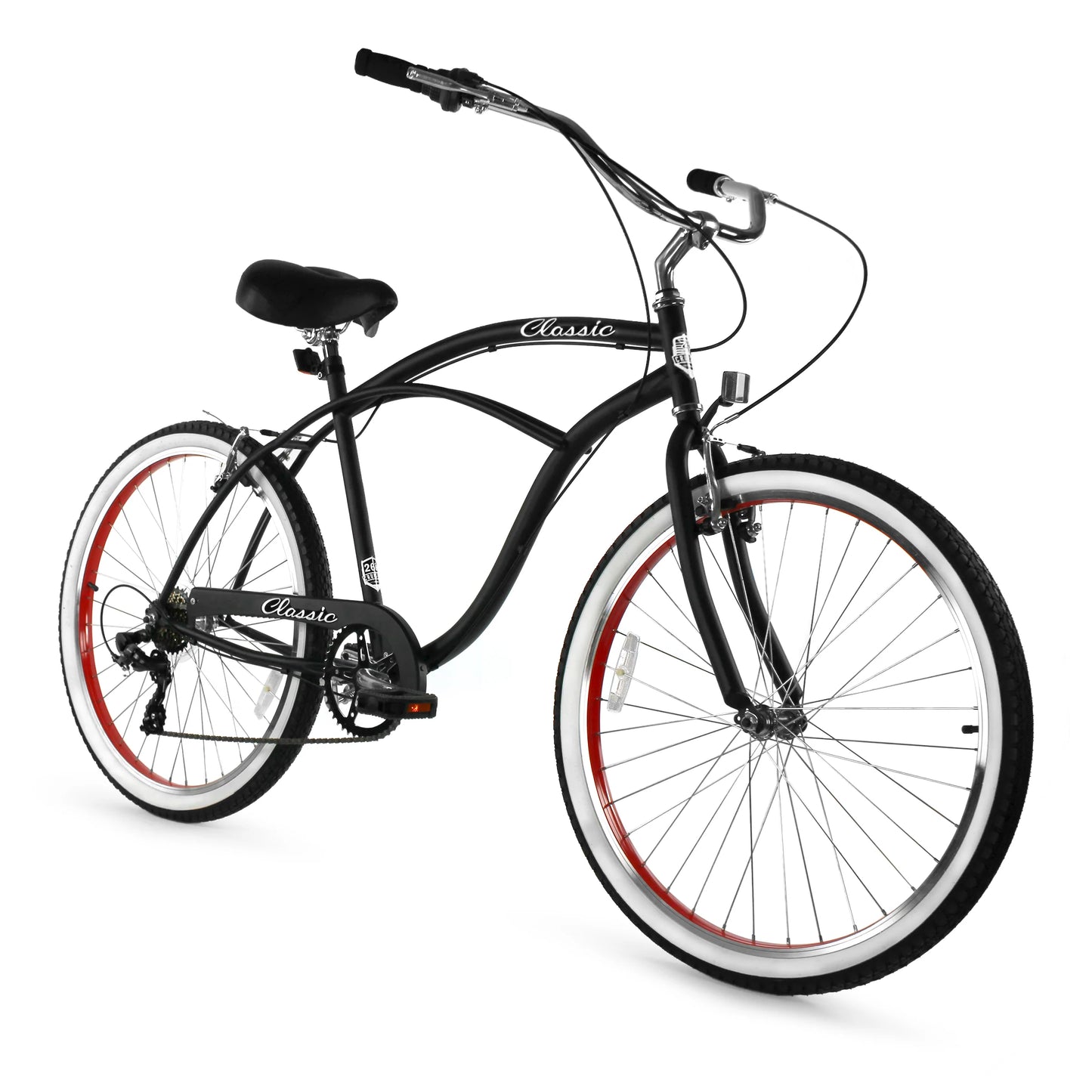 Golden Cycles - Classic Men - 7spd - Black Red