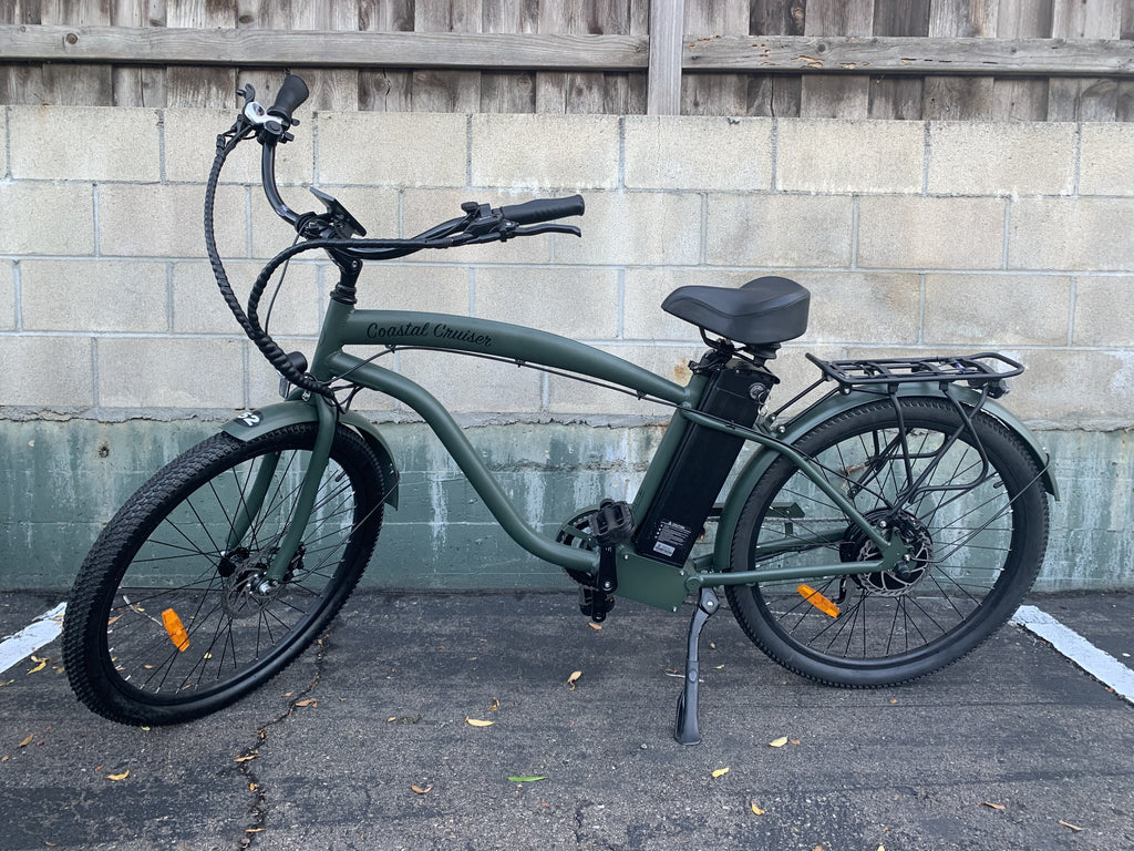 Coastal Cruiser 500w Classic Cruiser Step Over 26x2 - Army Green