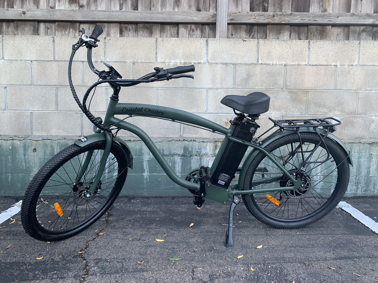 Coastal Cruiser 500w Classic Cruiser Step Over 26x2 - Army Green