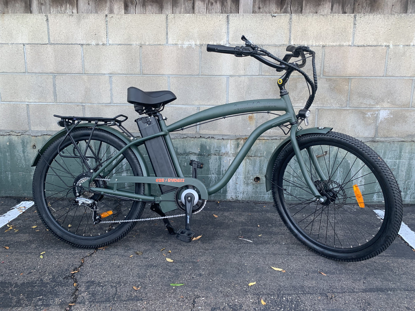 Coastal Cruiser 500w Classic Cruiser Step Over 26x2 - Army Green