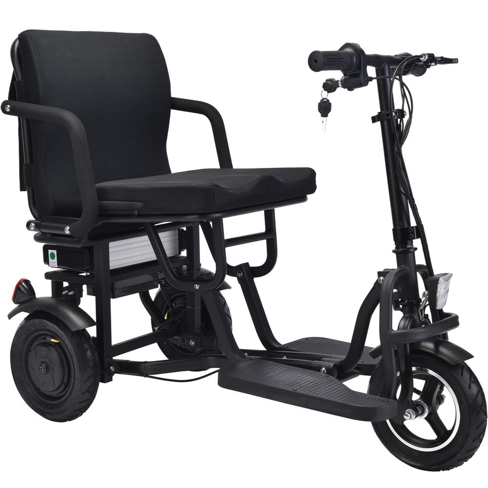 MotoTec Folding Mobility Electric Trike Black