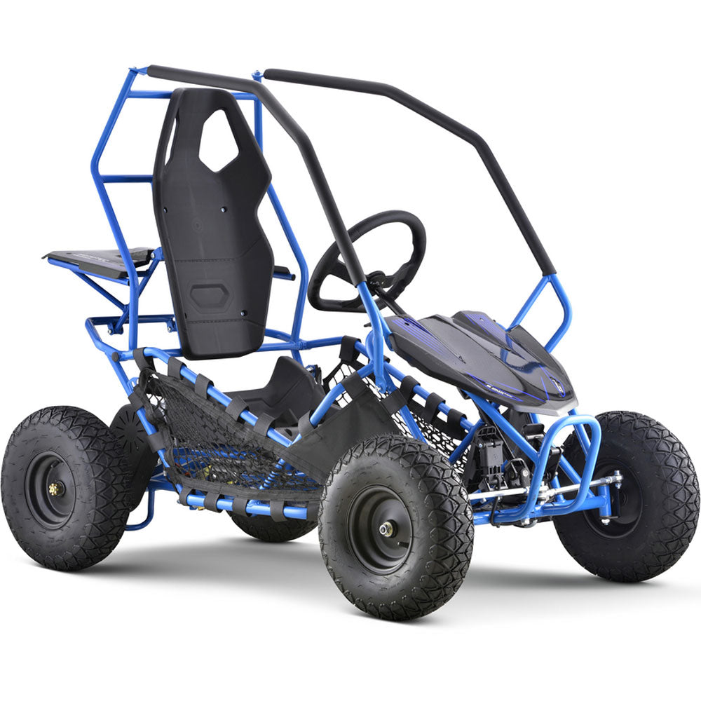 MotoTec Maverick 36v 1000w Go Kart - Blue