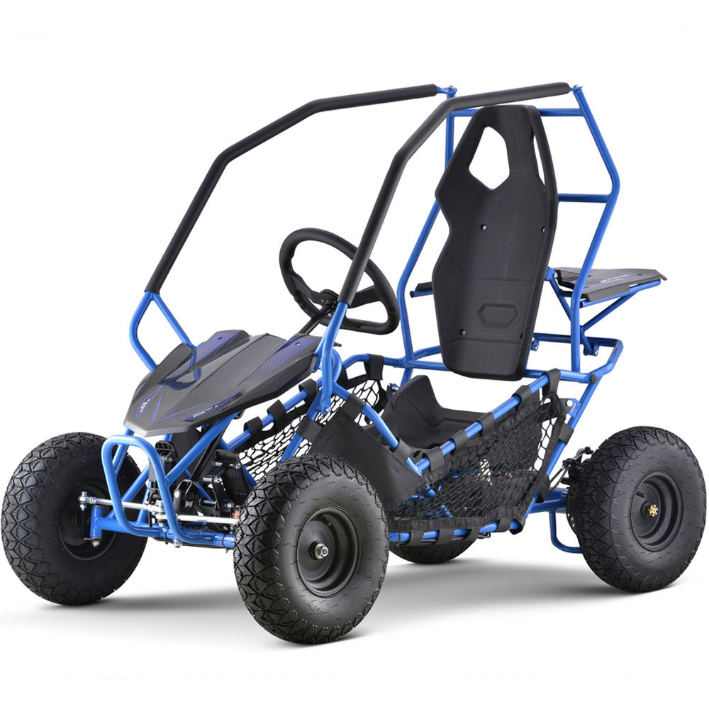 MotoTec Maverick 36v 1000w Go Kart - Blue