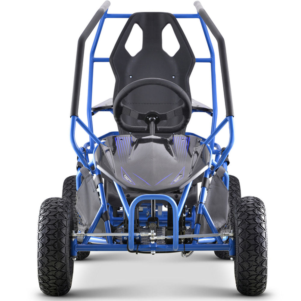 MotoTec Maverick 36v 1000w Go Kart - Blue