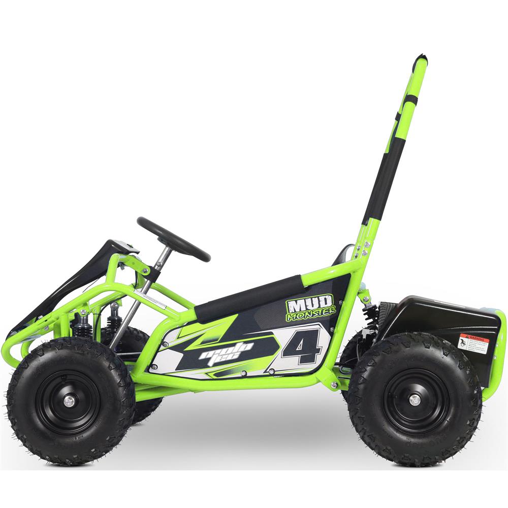 MotoTec Mud Monster Kids Electric 48v 1000w Go Kart Full Suspension - Green