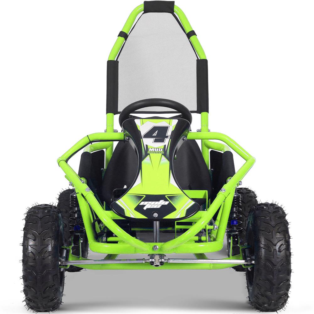 MotoTec Mud Monster Kids Electric 48v 1000w Go Kart Full Suspension - Green
