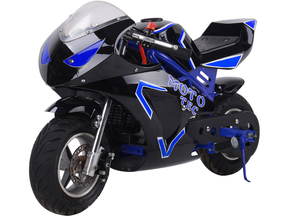 MotoTec Gas Pocket Bike GT 49cc 2-Stroke - Blue