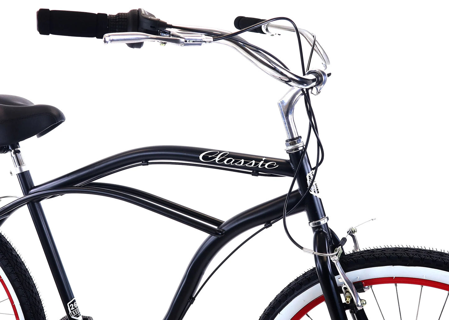 Golden Cycles - Classic Men - 7spd - Black Red