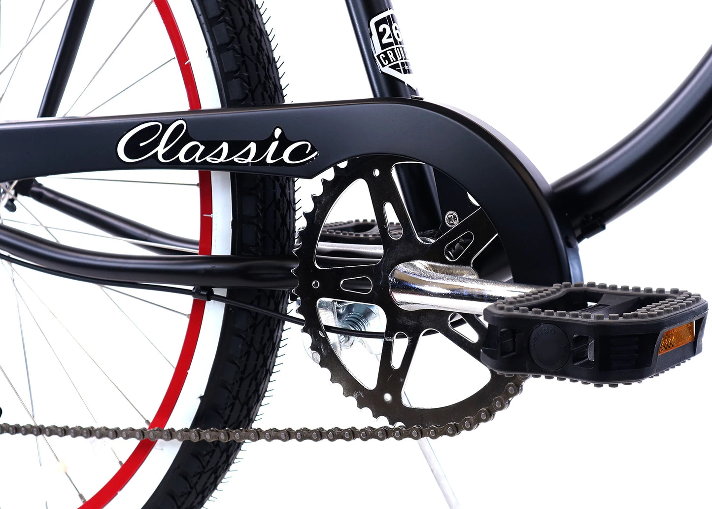 Golden Cycles - Classic Men - 7spd - Black Red