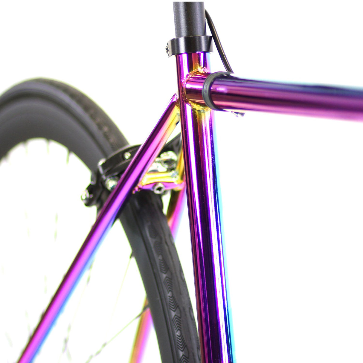 Golden Cycles GC-Oil Slick Single Speed Road Bike Steel Frame 700c Wheels Flip-Flop Hub
