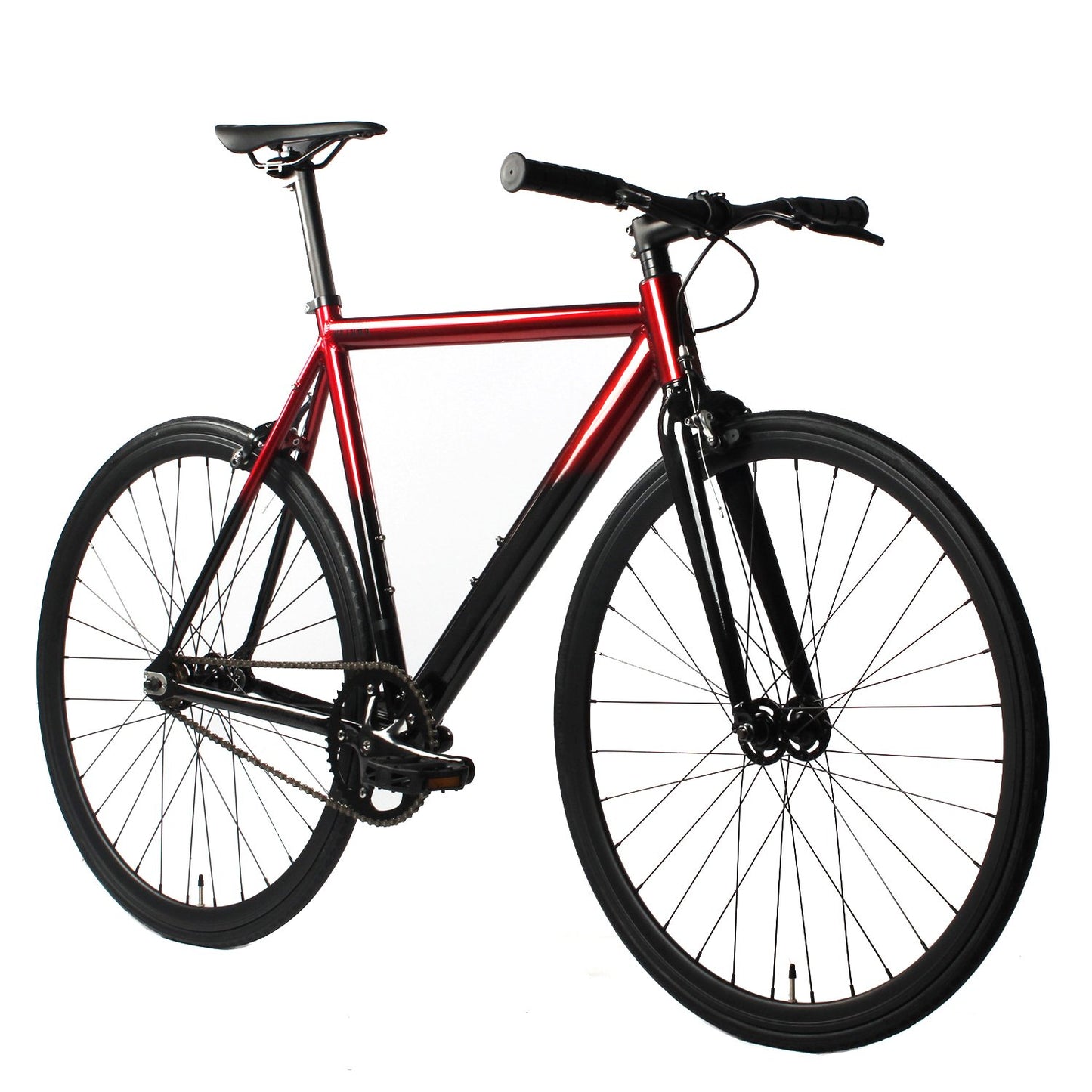 Golden Cycles - Uptown - Red Black | Single Speed Road Bike | Single Speed Cycle | Fixed Gear Bike | Fixie Bike | Affordable Cycle | Track Bike | Golden Cycles | Bike Lover USA