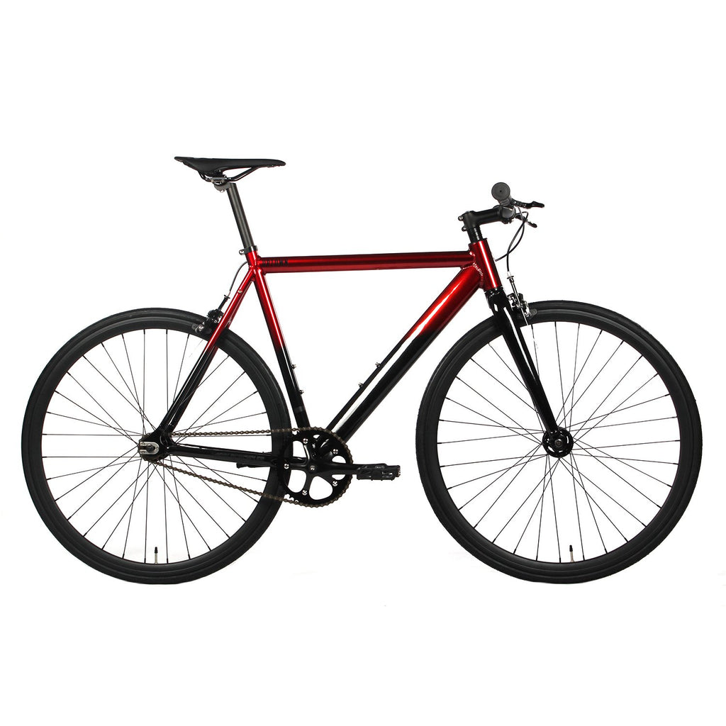 Golden Cycles - Uptown - Red Black | Single Speed Road Bike | Single Speed Cycle | Fixed Gear Bike | Fixie Bike | Affordable Cycle | Track Bike | Golden Cycles | Bike Lover USA