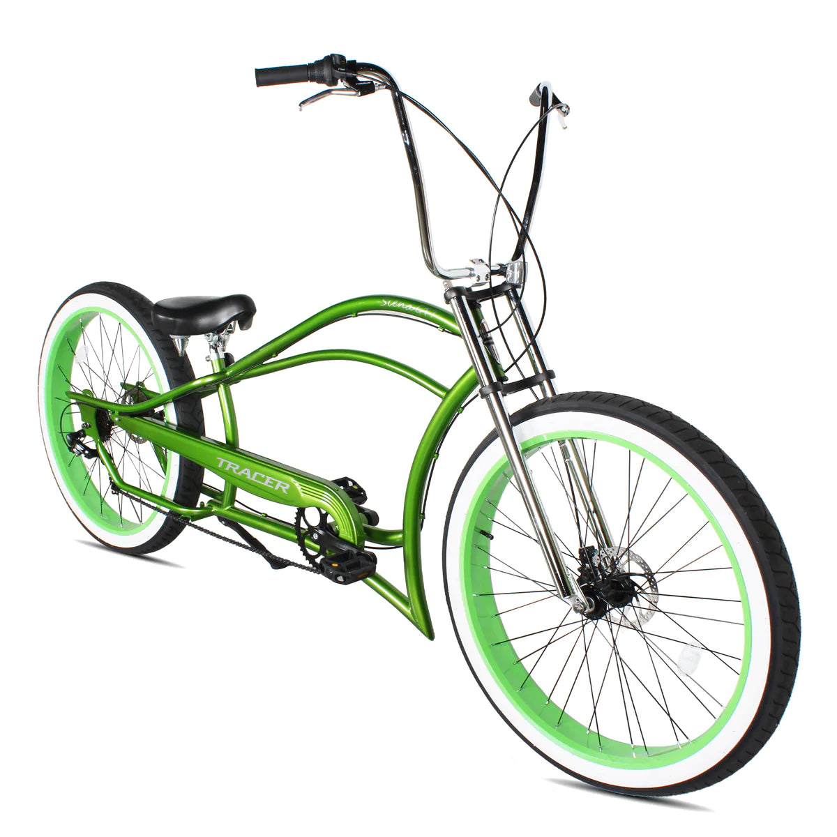Tracer Siena Gt-7 29" Chopper Stretch Cruiser Fat Tire Bikes Oversized Frame 7-speed - Green | Fat Tire Bike | Cruiser Fat Tire Bike | Stretch Bike | Fat Tire | Bike Lover USA