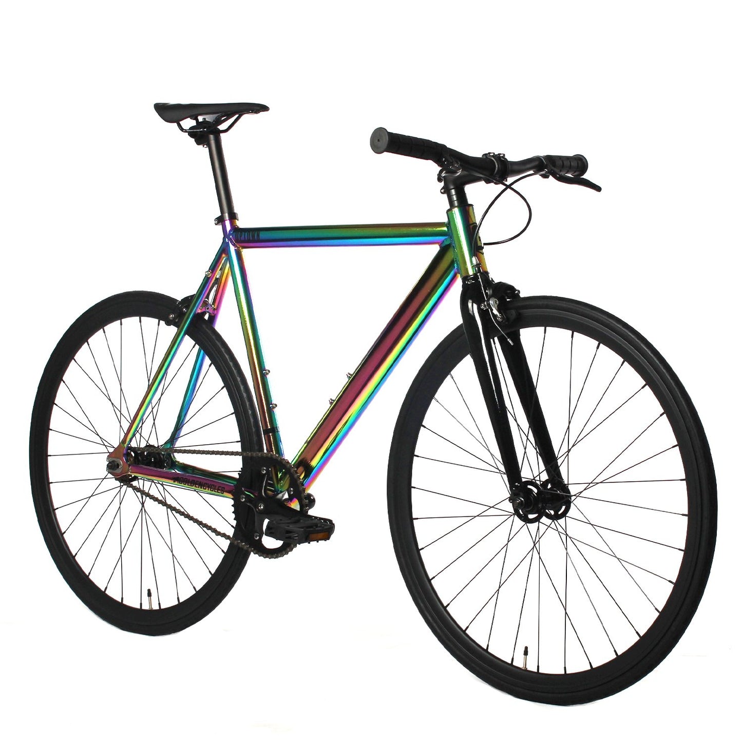 Golden Cycles - Uptown - Neo Chrome | Single Speed Road Bike | Single Speed Cycle | Fixed Gear Bike | Fixie Bike | Affordable Cycle | Track Bike | Golden Cycles | Bike Lover USA