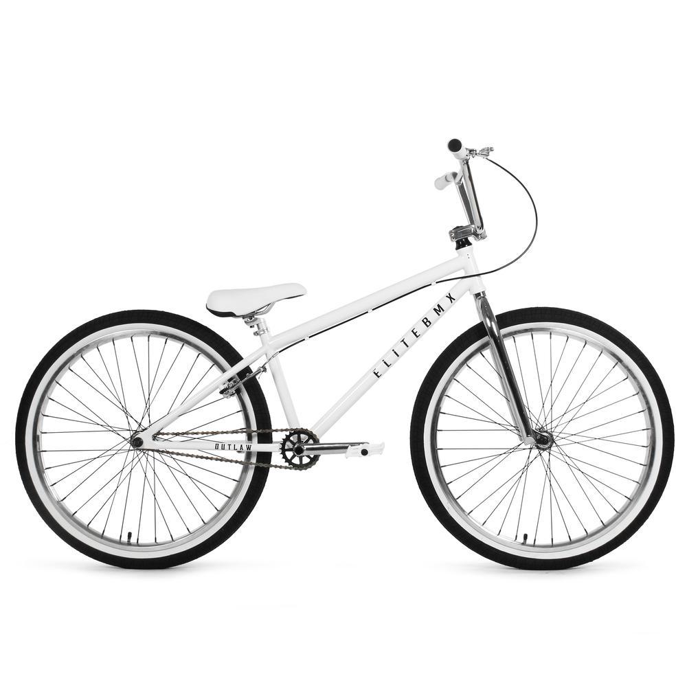 Elite BMX Outlaw - White Chrome | Freestyle 26" BMX Bike | Outlaw BMX Bike | Elite BMX Outlaw Bikes | Outlaw Bike | Elite BMX Bike | BMX Bikes | Elite Bikes | Affordable Bikes | Affordable BMX Bikes | Bike Lover USA