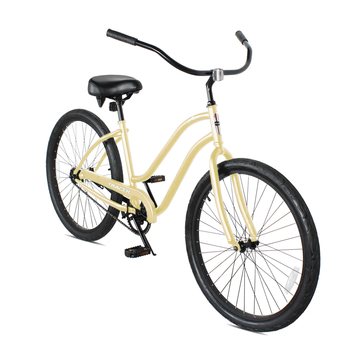 Tracer ACE-F 26" Beach Cruiser Bikes Single Speed - Vanilla | Beach Cruiser Bikes | Cruiser Bikes | Beach Bikes | Single Speed | Adult Bike | Bike Lover USA