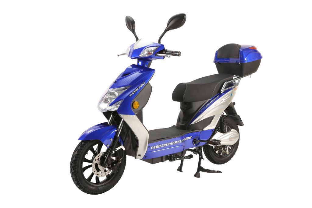 X-Treme Cabo Cruiser Elite 48 Volt Electric Bicycle Scooter-Blue