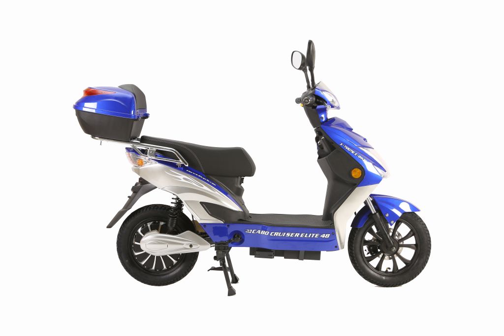 X-Treme Cabo Cruiser Elite 48 Volt Electric Bicycle Scooter-Blue