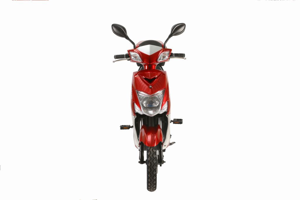 X-Treme Cabo Cruiser Elite 48 Volt Electric Bicycle Scooter-Burgundy
