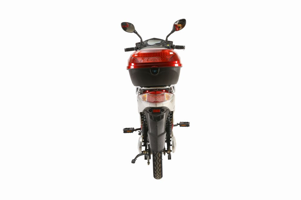 X-Treme Cabo Cruiser Elite 48 Volt Electric Bicycle Scooter-Burgundy