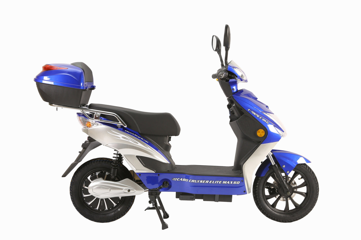 X-Treme Cabo Cruiser Elite Max 60 Volt Electric Bicycle Scooter-Blue