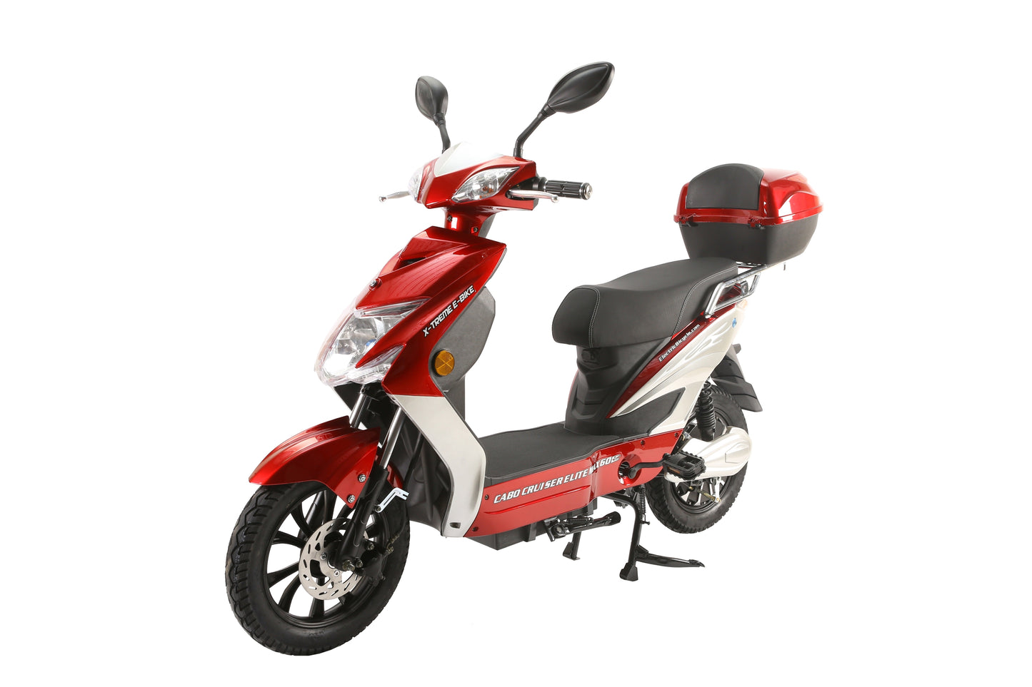 X-Treme Cabo Cruiser Elite Max 60 Volt Electric Bicycle Scooter-Burgundy