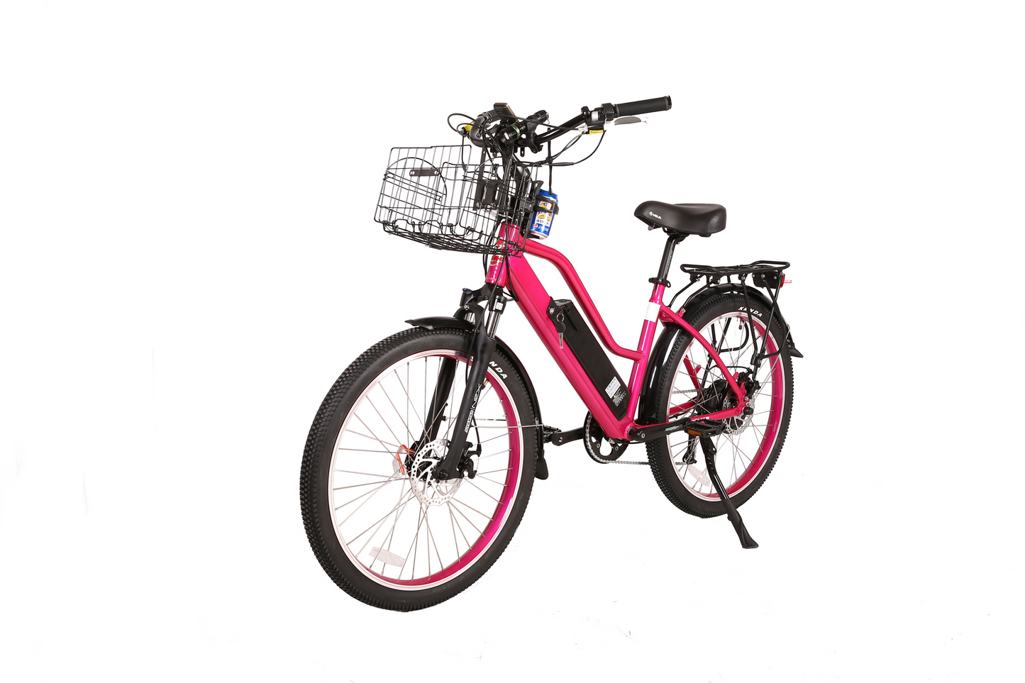 X-Treme Catalina 48 Volt Electric Step-Through Beach Cruiser Bicycle-Pink