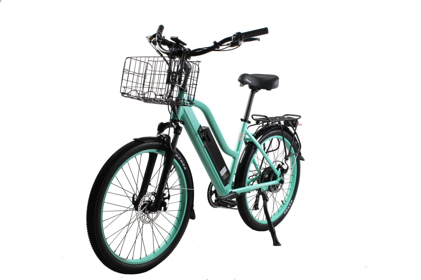 X-Treme Catalina 48 Volt Electric Step-Through Beach Cruiser Bicycle-Mint Green