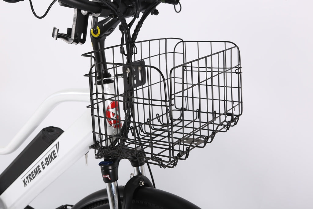 X-Treme Catalina 48V Electric Step-Through Beach Cruiser Bicycle 500W Rear Hub Motor 25 mph 48V 10.4Ah LiFePO4 Battery